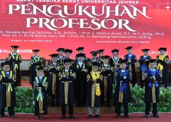 Kukuhkan 4 Guru Besar UNEJ, Jumlah Profesor Capai 101 Orang